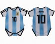 2018 World cup Argentina #10 MESSI blue white soccer baby clothes home