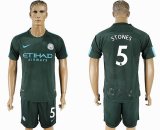 2017-2018 Manchester city club #5 STONES soccer jersey second away