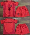 2024-2025 Bayern Munich club red kid soccer jerseys home