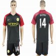 2016-2017 Manchester City Club BONY #14 black soccer jersey away