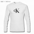 Personalized Custom Gray long sleeves mens Dadi t-shirts with CK logo