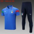 2023-2024 Italy team blue Polo soccer uniforms with Long Trousers -C981