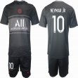 2021-2022 Paris Saint-Germain club #10 NEYMAR JR black soccer jersey second away