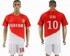 2017-2018 Monaco club #10 SILVA white red soccer jerseys home