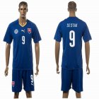 2015-2016 Slovakia team SESTAK #9 soccer jersey blue away