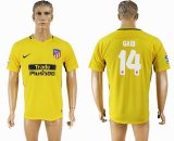 2017-2018 Atletico Madrid #14 GABI thailand version yellow soccer jersey away