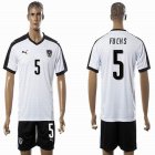 2016 Austria Team FUCHS #5 white soccer jersey away