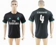 2017-2018 Real Madrid #4 SERGIO RAMOS thailand version black soccer jersey away