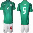 2022 World Cup Mexico Team #9 RAUL green white soccer jersey home-GD