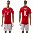 2015-2016 Wales team RAMSEY #10 red soccer jersey home