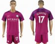 2017-2018 Manchester City #17 DE BRUYNE red soccer jerseys away