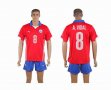 2014 Chile world cup A.VIDAL 8 red soccer jerseys home