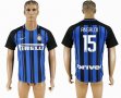 2017-2018 Inter Milan #15 ANSALDI Thailand version blue black soccer uniforms home