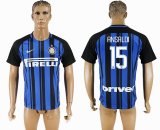 2017-2018 Inter Milan #15 ANSALDI Thailand version blue black soccer uniforms home