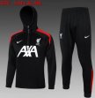 2024-2025 Liverpool club light black sports Hooded Sweatshirt with Long Trousers F553