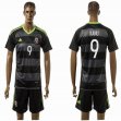 2015-2016 Wales team KANU #9 gray black soccer jersey away