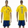 2016 Ukraine national team BOYKO #1 yellow soccer jersey home