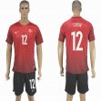 2016 Turkey team red TEKIN #12 soccer jersey home