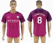 2017-2018 Manchester City #8 GUNDOGAN thailand version purple soccer jersey away