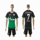 2015-2016 Schalke 04 club Meyer #7 black soccer jersey away