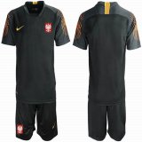 2018 World Cup Poland black goalkeeper soccer jersey