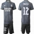 2022-2023 Real Madrid club #12 MARCELO black goalkeeper soccer jersey away