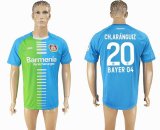 2016-2017 Bayer 04 Leverkusen thailand version CH.ARANGUIZ #20 skyblue green soccer jersey away