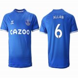 2020-2021 Everton FC Thailand version #6 ALLAN blue soccer jersey home