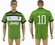 2017-23018 Juventus club #10 DYBALA thailand version green soccer jerseys away