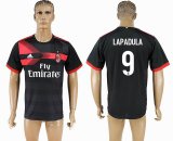 2017-2018 AC milan #9 LAPADULA Thailand version black soccer jersey away