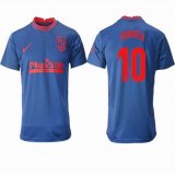 2020-2021 Atletico Madrid club #10 CORREA thailand version blue soccer jersey away