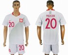 2018 world cup Poland Team #20 PISZCZEK white soccer jersey home