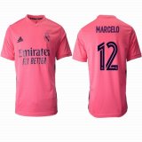 2020-2021 Real Madrid Thailand version #12 MARCELO pink soccer uniforms away