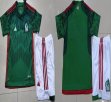 2022 World Cup Mexico Team green white soccer jersey home-GD