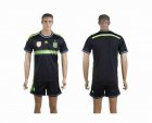 2014 World Cup Spain team black soccer jersey away