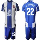 2018-2019 RCD Espanyol #22 M.HERMOSO blue white soccer jersey home