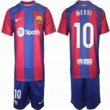 2023-2024 Barcelona club #10 MESSI red blue soccer jerseys home