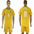 2016-2017 Ivory team DROGBA #11 yellow soccer jersey home