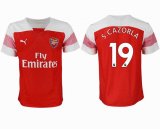 2018-2019 Arsenal thailand version #19 S.CAZORLA white red soccer jersey home