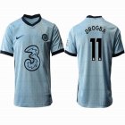 2020-2021 Chelsea FC thailand version #11 DROGBA skyblue soccer jerseys away