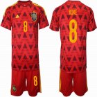 2022 World Cup Spain team #8 KOKE red soccer jerseys home