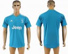 2017 Juventus thailand version light blue goalkeepe soccer jersey