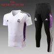 2023-2024 Real Madrid club white black kid soccer uniforms with long shorts E674#