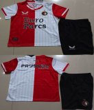 2023-2024 Feyenoord club red white black soccer jerseys home