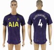 2017-2018 Tottenham Hotspur Thailand version #4 ALDERWEIRELD blue soccer jersey away