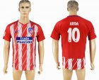 2017-2018 Atletico Madrid #10 ARDA thailand version red white soccer jersey home