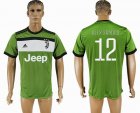 2017-23018 Juventus club #12 ALEX SANDRO thailand version green soccer jerseys away