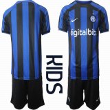 2022-2023 Inter Milan club blue kid soccer jerseys home