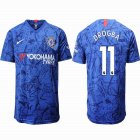 2019-2020 Chelsea FC thailand version #11 DROGBA blue soccer jersey home