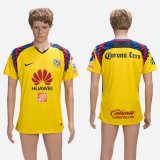 2018-2019 America club thailand version yellow soccer jersey home